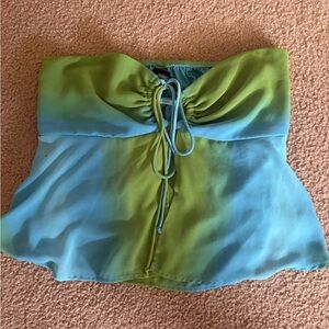 Green and Blue Women's Top